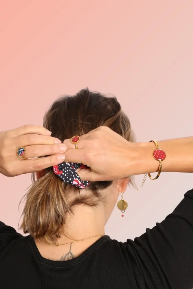 Chouchou Poppy fait main en France