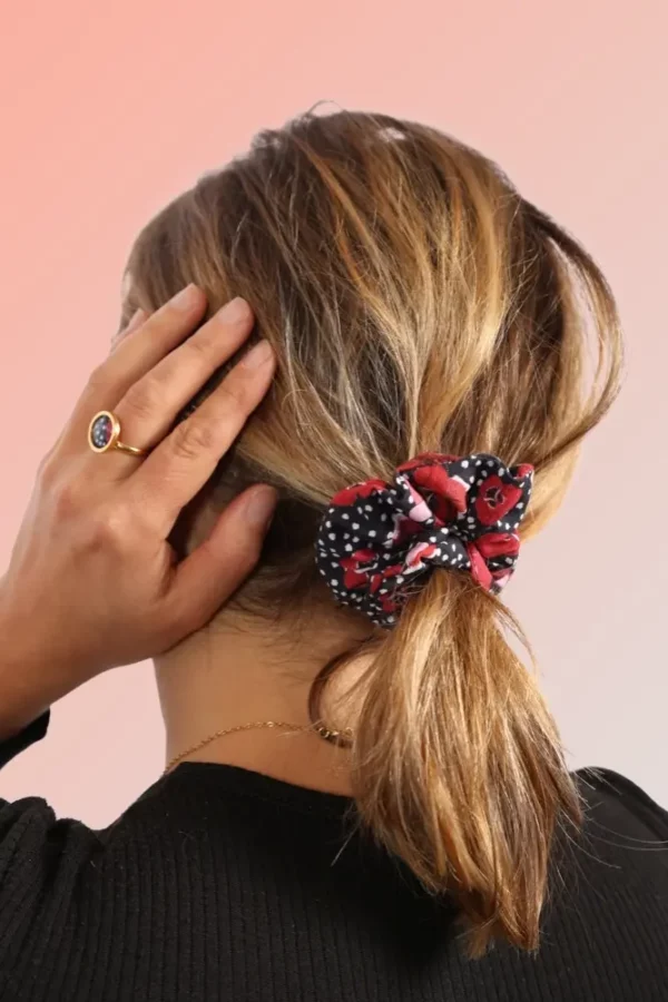 Chouchou Poppy cousu main en France