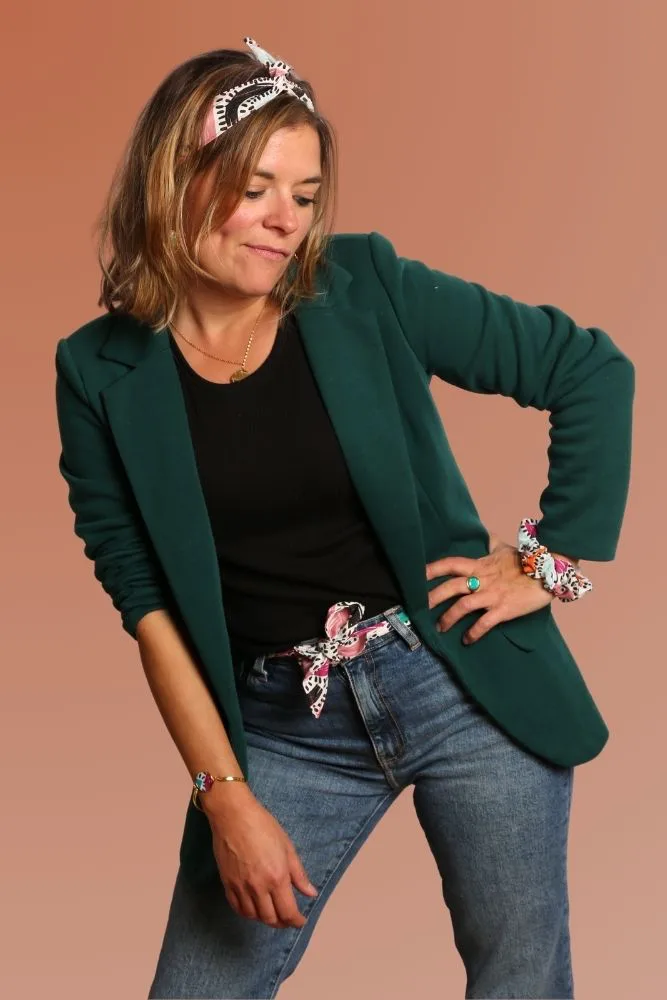 Ensemble headband ceinture chouchou assortis tissu imprimé Fanny