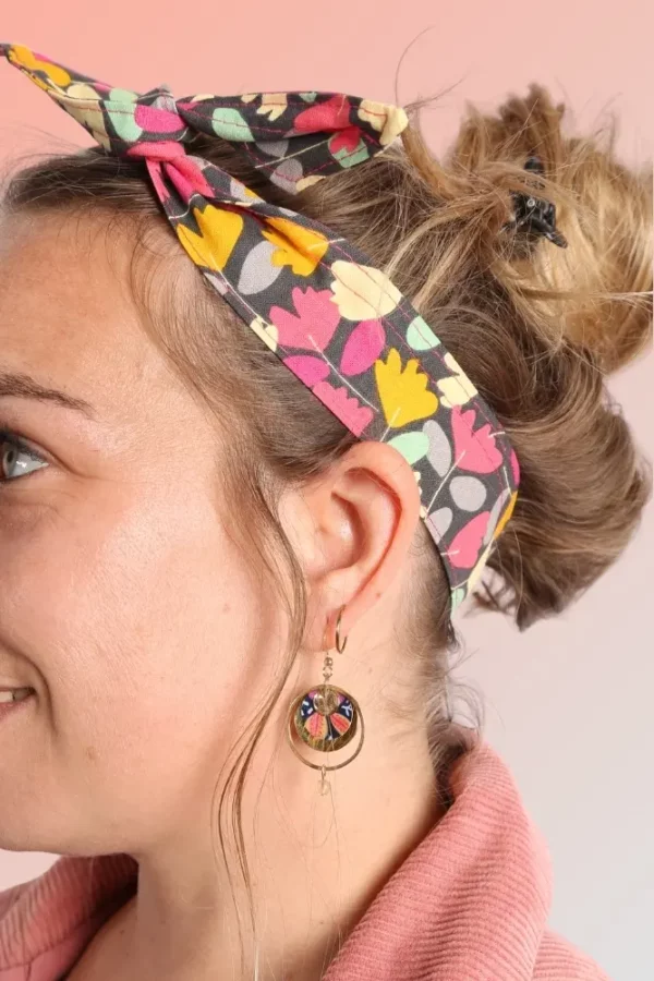 Headband Cécile assorti aux bijoux - accessoire cheveux artisanal coloré