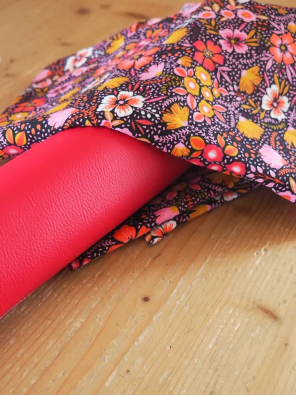 Porte monnaie personnalisé rose fait main en France