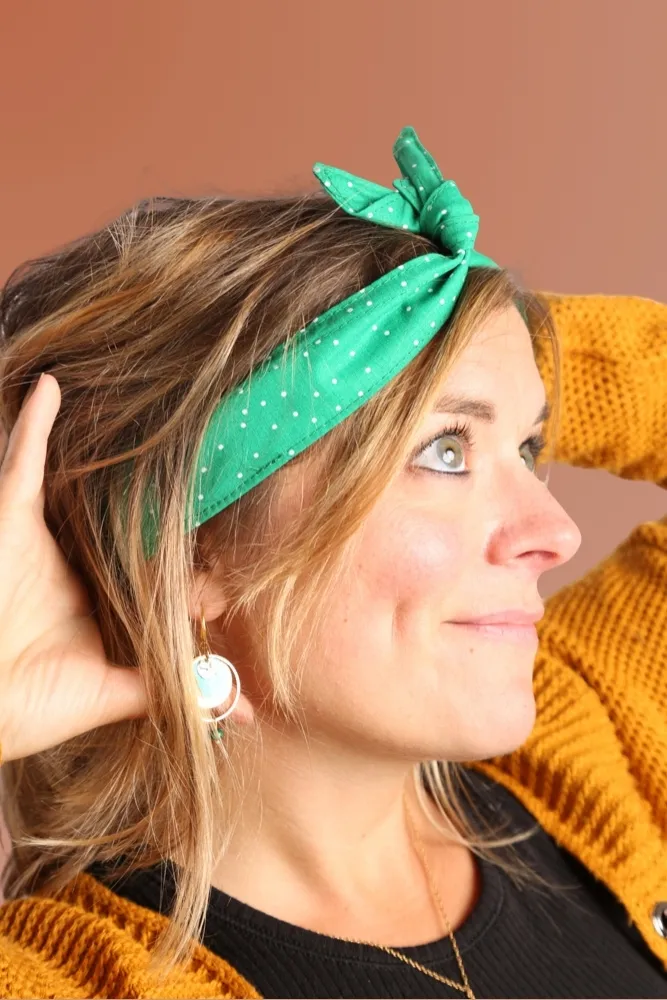 Bandeau à nouer tissu imprimé Léna