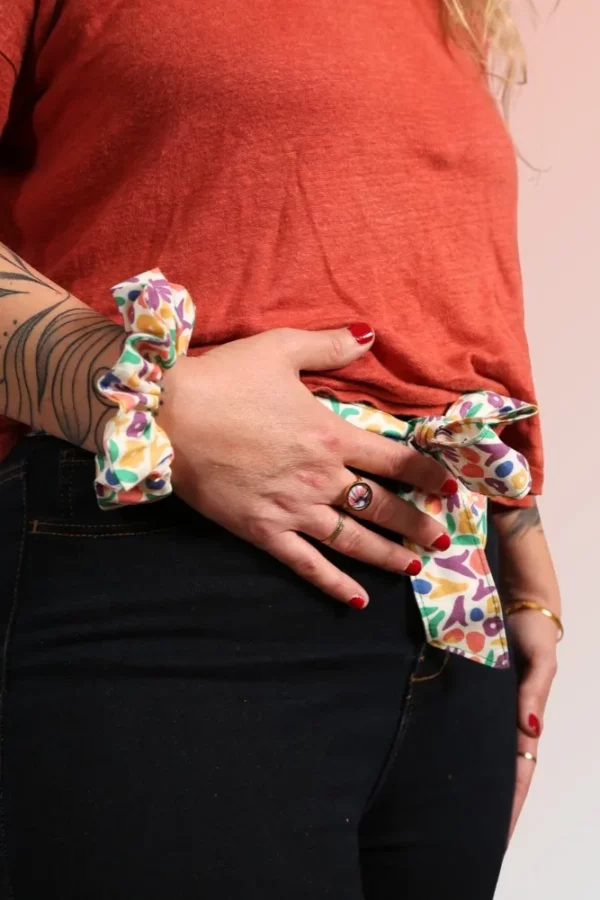 Ensemble chouchou ceinture Collection Les Fleurs