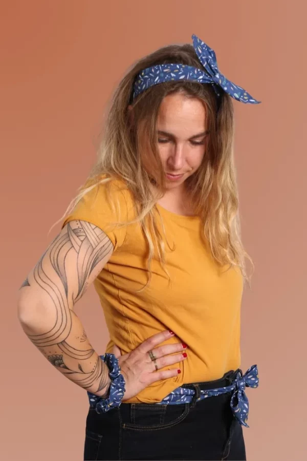 Match parfait avec le headband chouchou et ceinture assortis Bleuenn