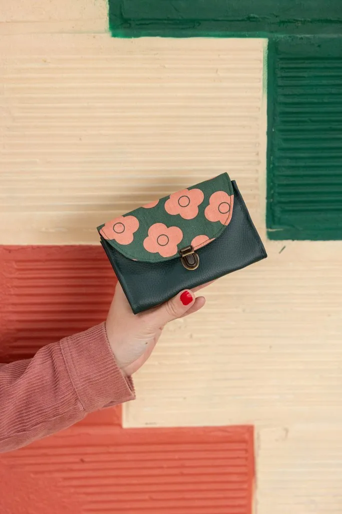 Porte-monnaie Pimprenelle cousu main fleuri