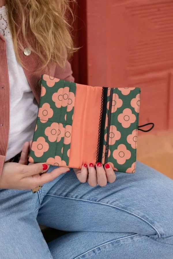 Portefeuille Pimprenelle cousu main fleuri