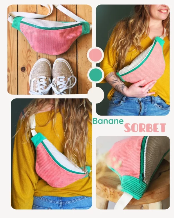 Banane velours fait main en France